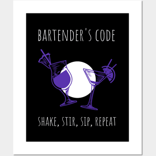 bartender's code Posters and Art